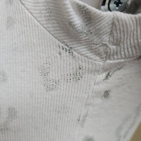 Dolce & Gabbana Distressed Leopard T Shirt Womens Sz S White Stretch Cotton Rib - Picture 11 of 11